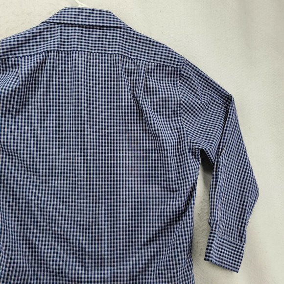 Dockers Shirt Men's Long Sleeve Casual Button Up Collared Plaid Blue Large - Picture 12 of 12